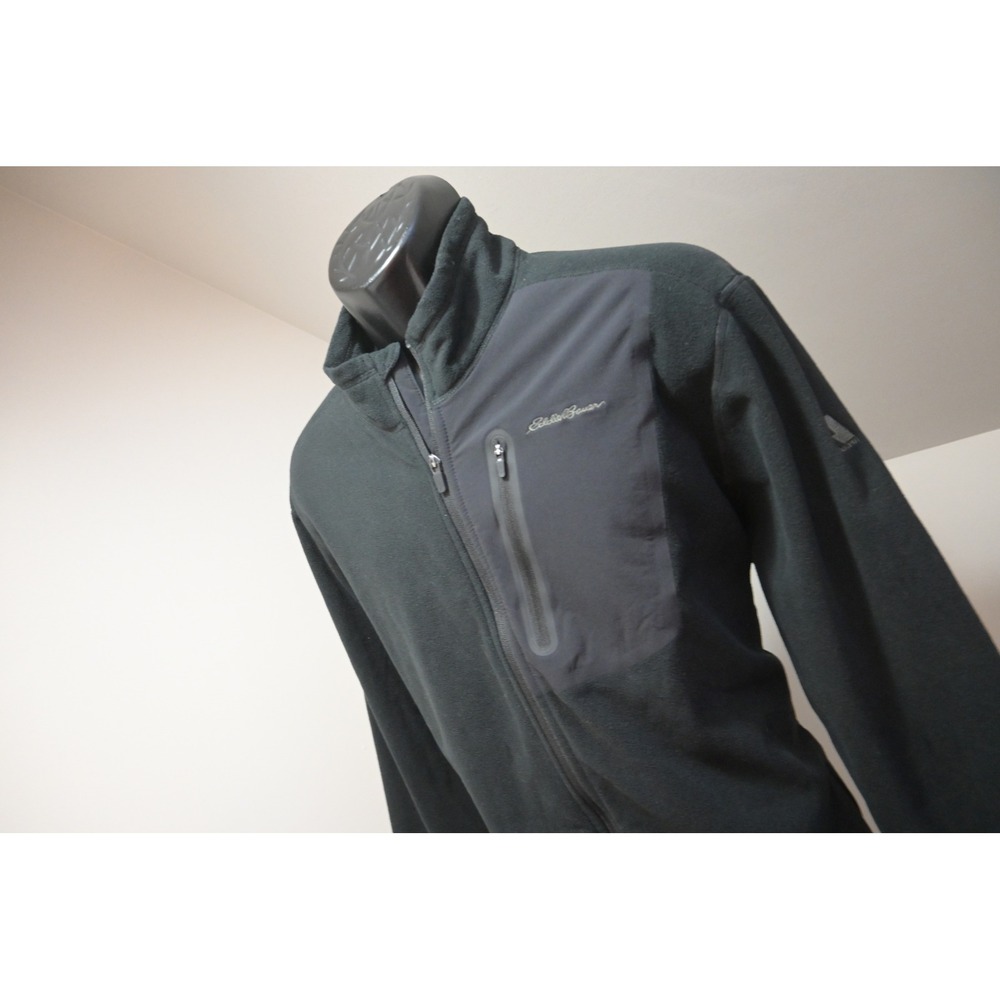 Eddie Bauer First Ascent Fleece Jacket Mens Large Black Full Zip Excellent